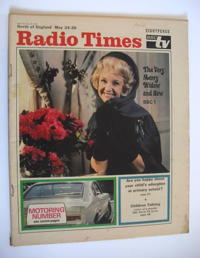 Radio Times magazine - Moira Lister cover (24-30 May 1969)