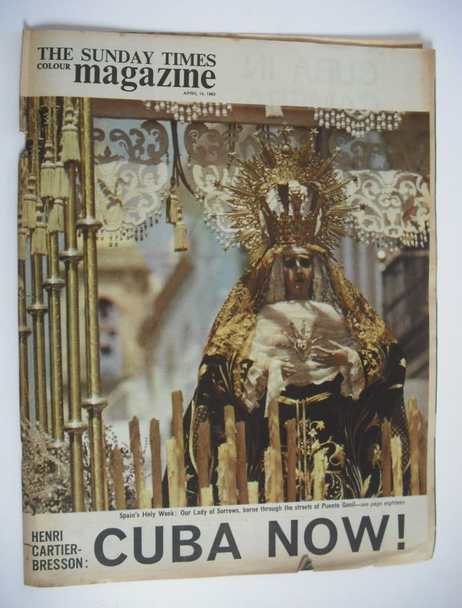 The Sunday Times magazine - Cuba Now cover (14 April 1963)