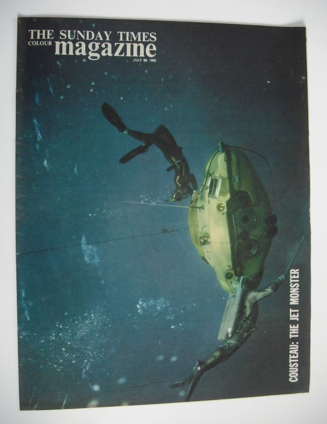 The Sunday Times magazine - Cousteau, The Jet Monster cover (28 July 1963)