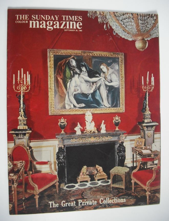 The Sunday Times magazine - The Great Private Collections cover (22 September 1963)