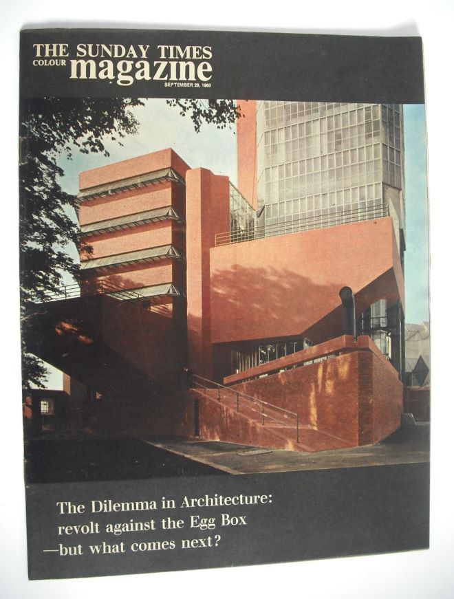 The Sunday Times magazine - The Dilemma In Architecture cover (29 September 1963)
