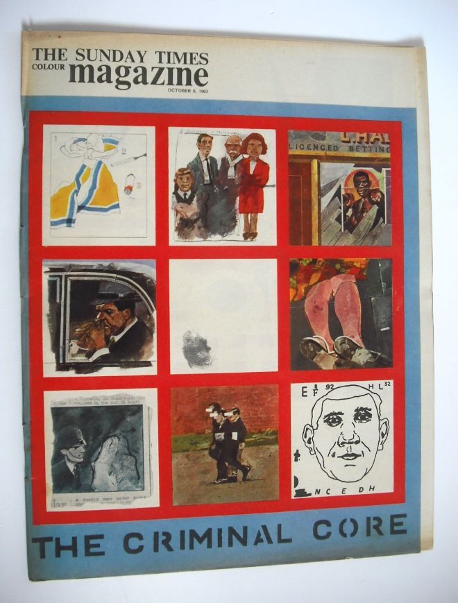 The Sunday Times magazine - The Criminal Core cover (6 October 1963)