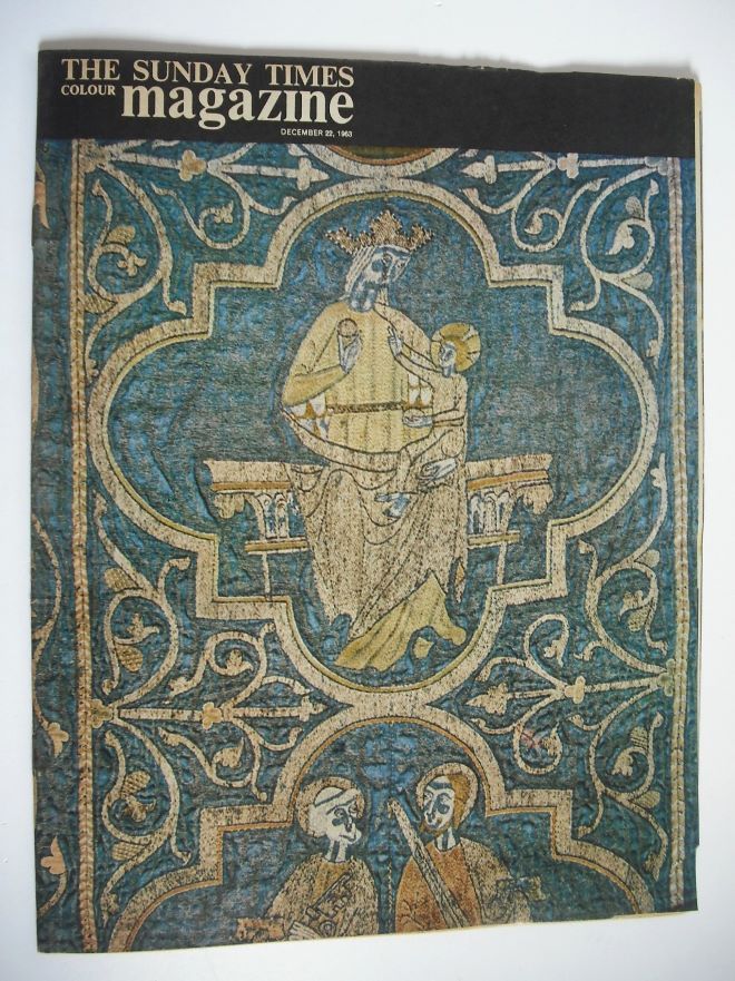 The Sunday Times magazine - English Medieval Embroidery cover (22 December 1963)