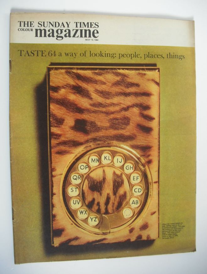 The Sunday Times magazine - Ocelot Telephone Pad cover (10 May 1964)
