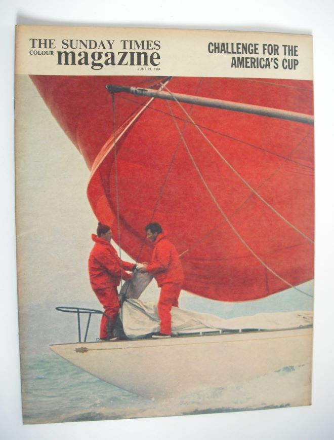 The Sunday Times magazine - Challenge For The America's Cup cover (21 June 1964)