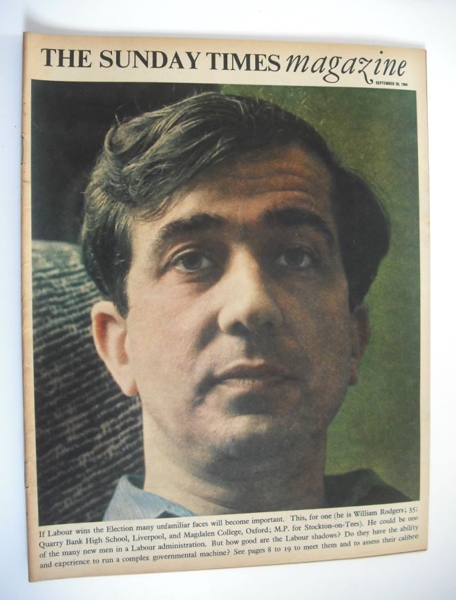 The Sunday Times magazine - William Rodgers cover (20 September 1964)