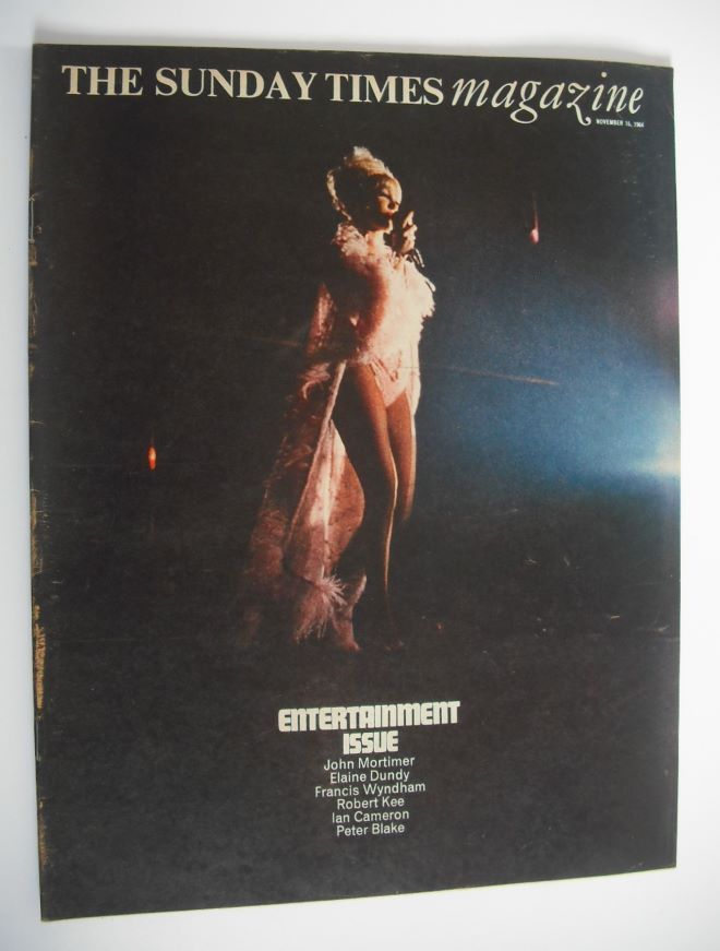 The Sunday Times magazine - Entertainment Issue cover (15 November 1964)