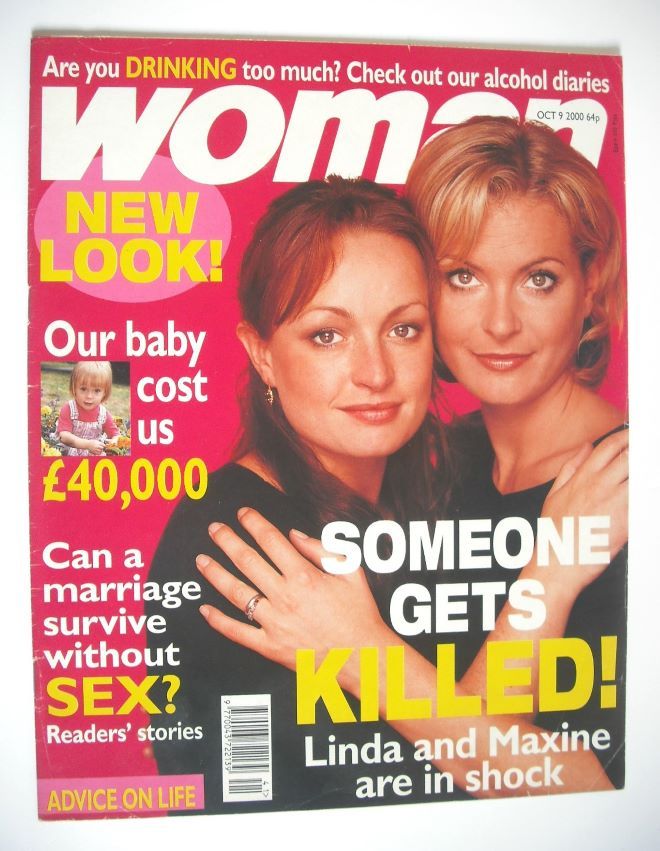 Woman magazine - Jacqueline Pirie and Tracy Shaw cover (9 October 2000)