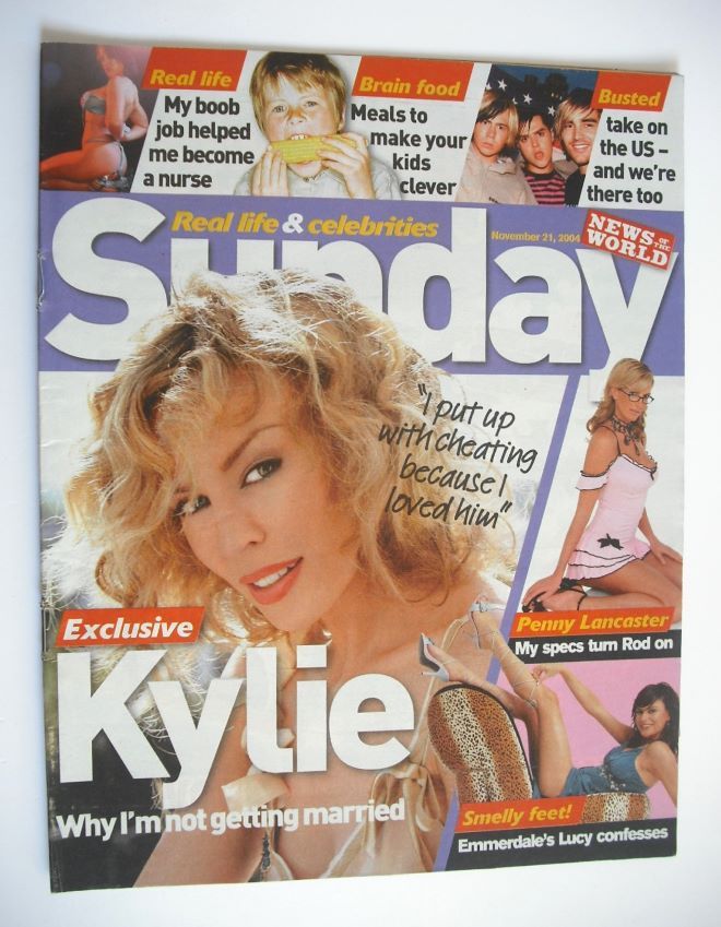 Sunday magazine - 21 November 2004 - Kylie Minogue cover