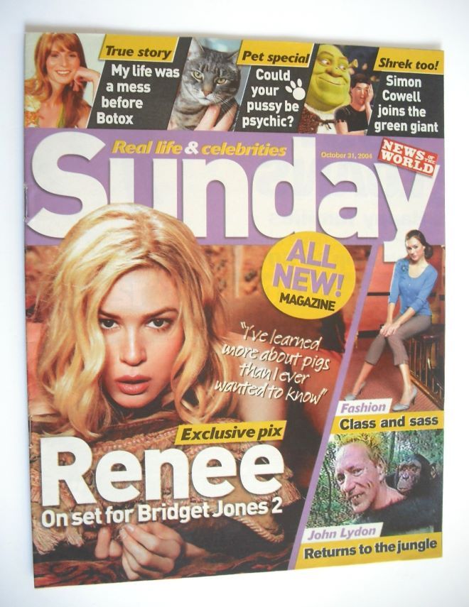 Sunday magazine - 31 October 2004 - Renee Zellweger cover