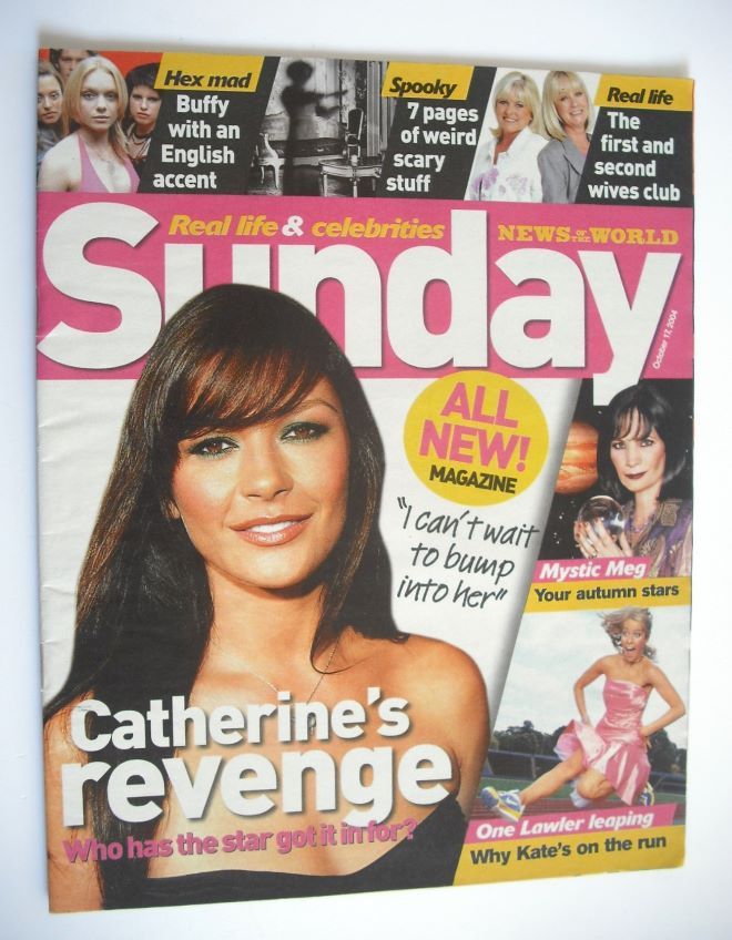 Sunday magazine - 17 October 2004 - Catherine Zeta Jones cover