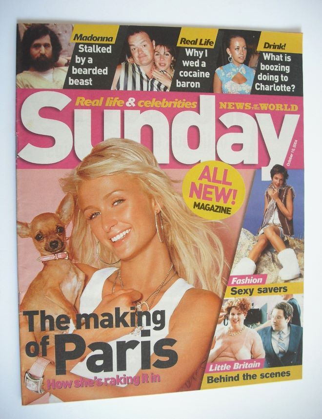 Sunday magazine - 10 October 2004 - Paris Hilton cover
