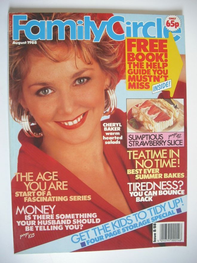 Family Circle magazine - August 1988 - Cheryl Baker cover