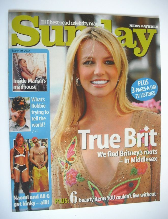 Sunday magazine - 10 March 2002 - Britney Spears cover