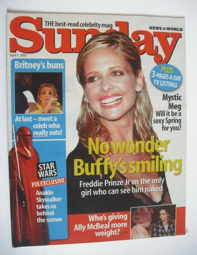 Sunday magazine - 7 April 2002 - Sarah Michelle Gellar cover