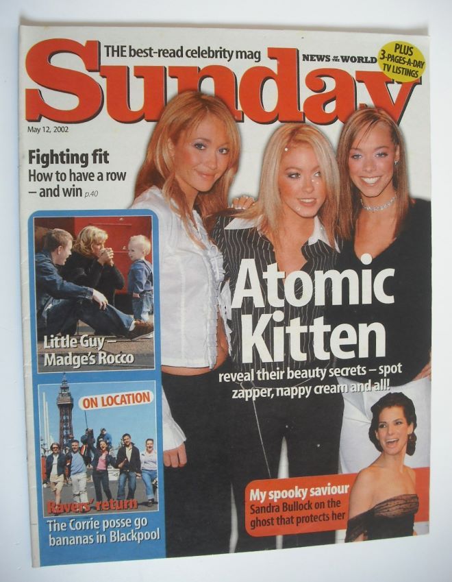 Sunday magazine - 12 May 2002 - Atomic Kitten cover