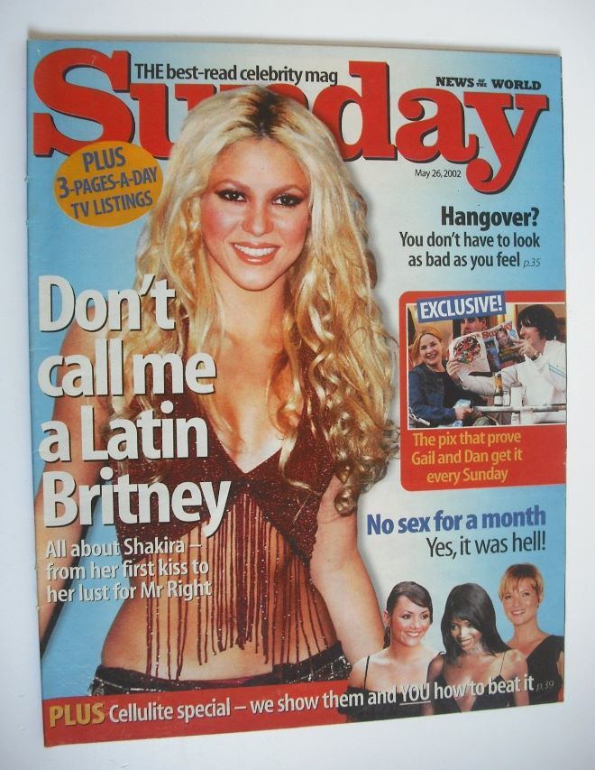 Sunday magazine - 26 May 2002 - Shakira cover