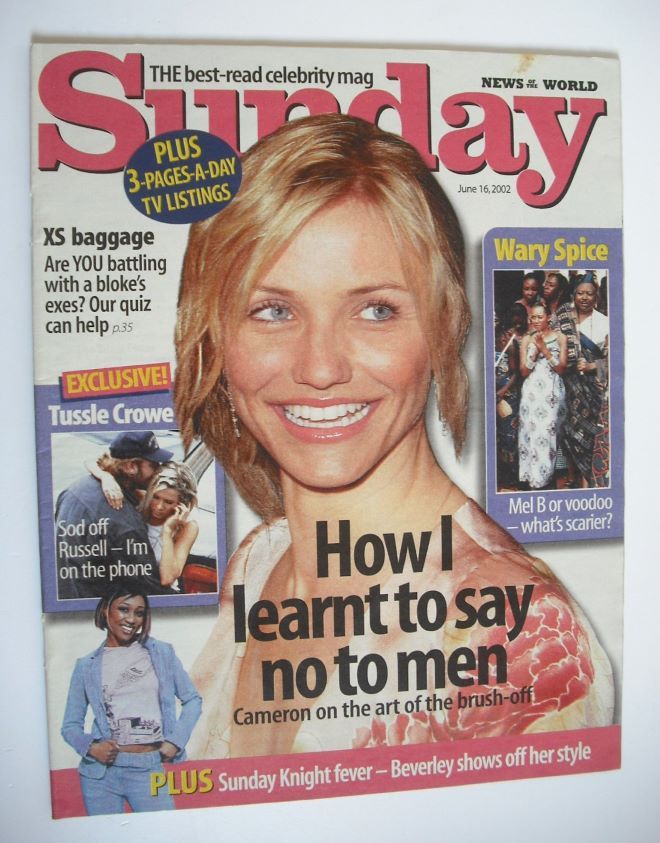 Sunday magazine - 16 June 2002 - Cameron Diaz cover
