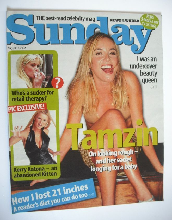 Sunday magazine - 18 August 2002 - Tamzin Outhwaite cover