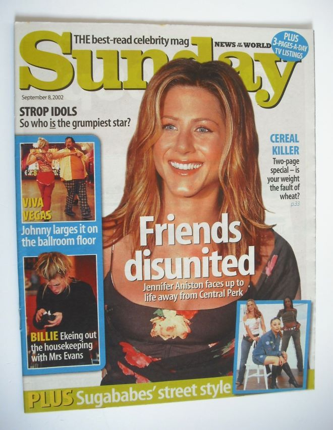 Sunday magazine - 8 September 2002 - Jennifer Aniston cover