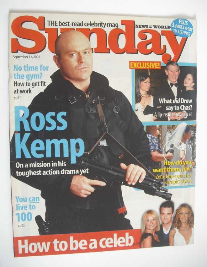 Sunday magazine - 15 September 2002 - Ross Kemp cover