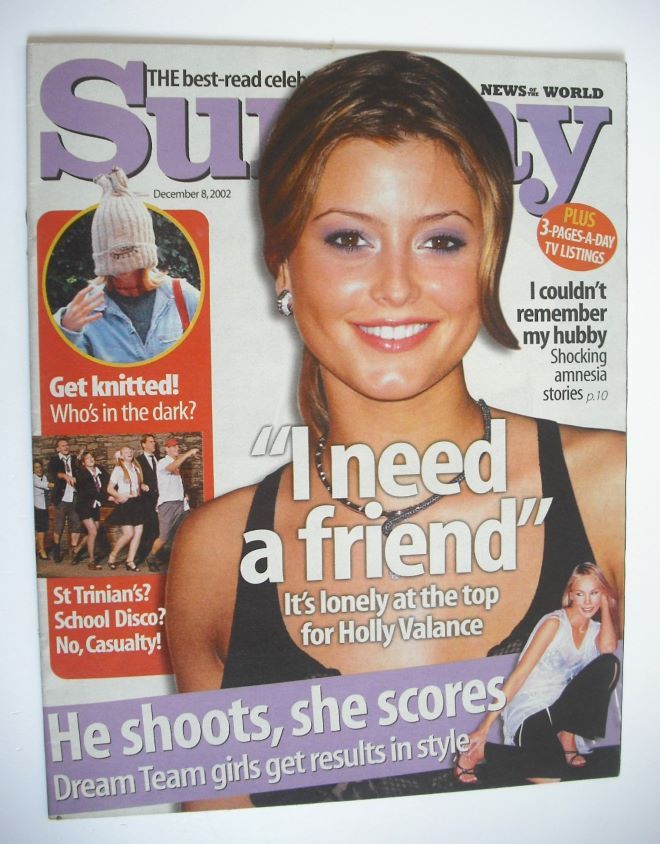 Sunday magazine - 8 December 2002 - Holly Valance cover