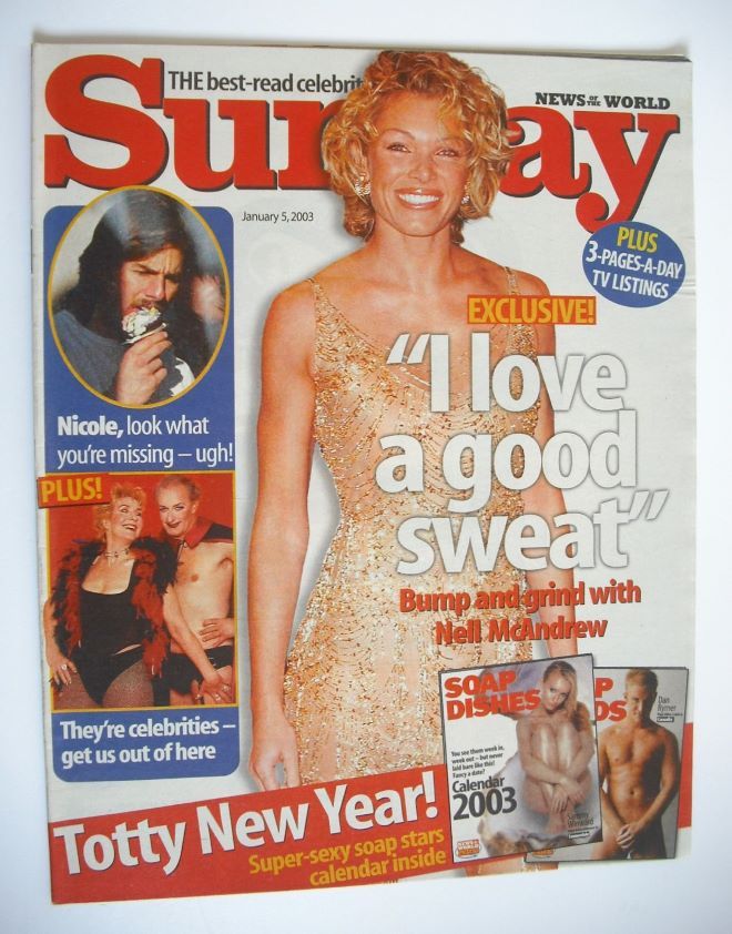 Sunday magazine - 5 January 2003 - Nell McAndrew cover