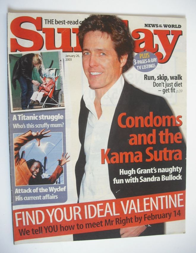 Sunday magazine - 26 January 2003 - Hugh Grant cover