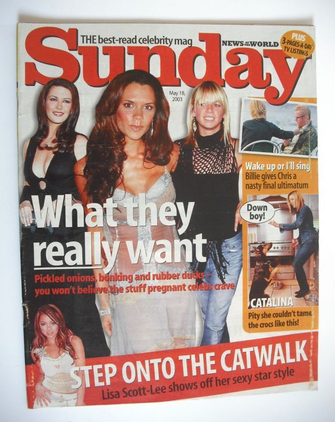Sunday magazine - 18 May 2003 - Pregnant Celebs cover