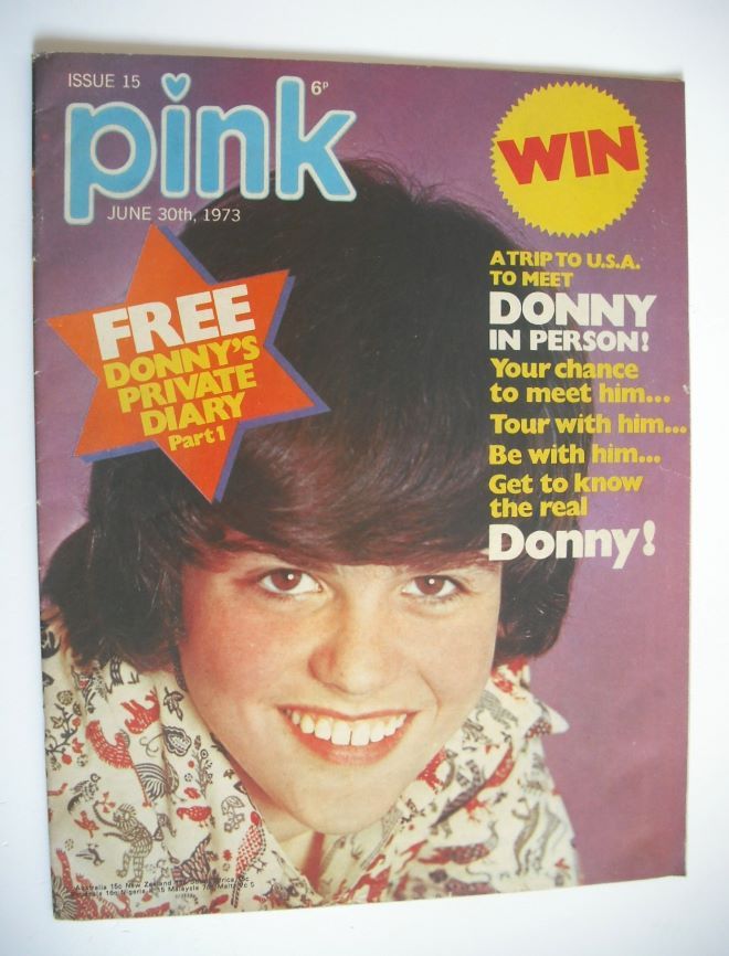 Pink magazine - 30 June 1973 - Donny Osmond cover