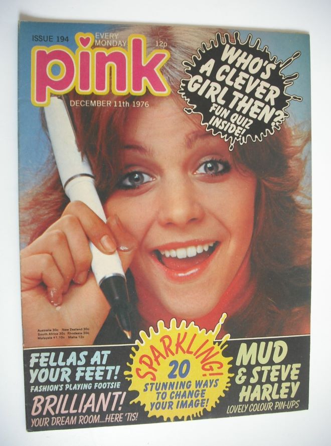 Pink magazine - 11 December 1976 - Leslie Ash cover