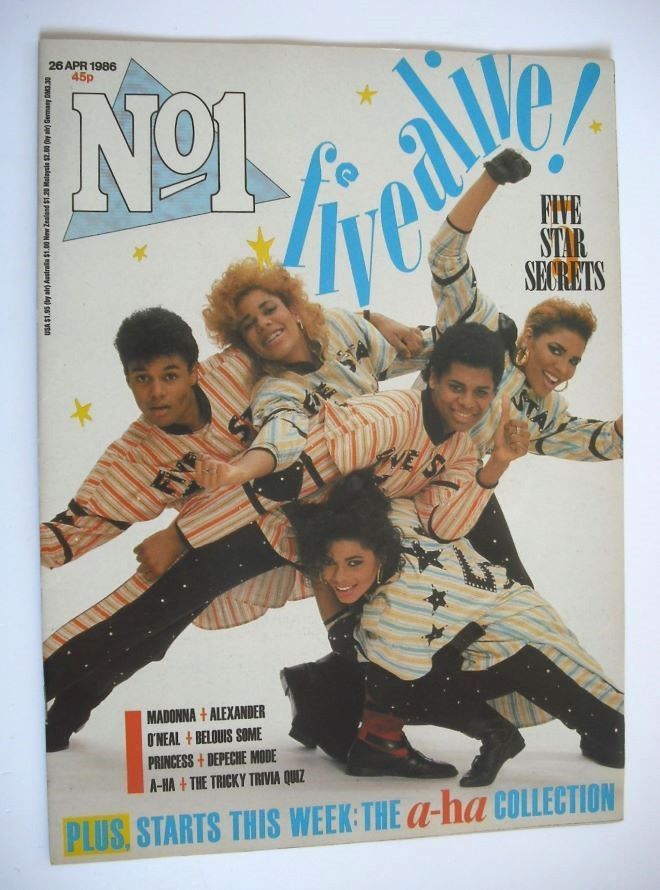 No 1 Magazine - Five Star cover (26 April 1986)