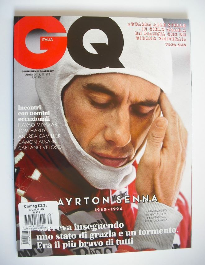 Italy GQ magazine - April 2014 - Ayrton Senna cover