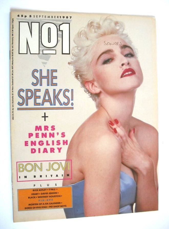<!--1987-09-05-->No 1 magazine - Madonna cover (5 September 1987)