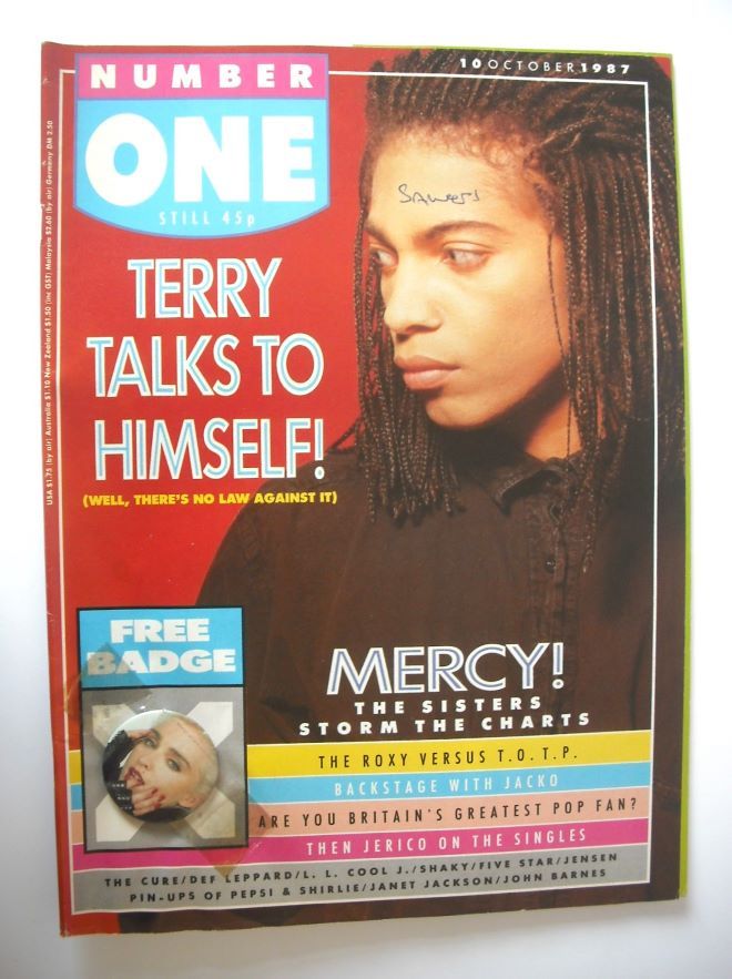 <!--1987-10-10-->NUMBER ONE Magazine - Terence Trent D'Arby cover (10 Octob