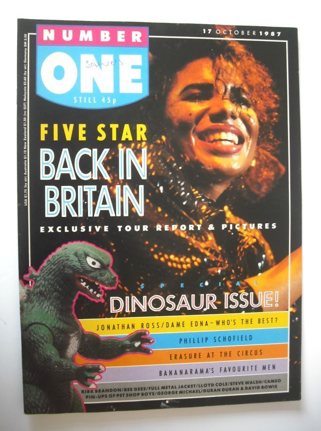 <!--1987-10-17-->NUMBER ONE Magazine - Five Star cover (17 October 1987)
