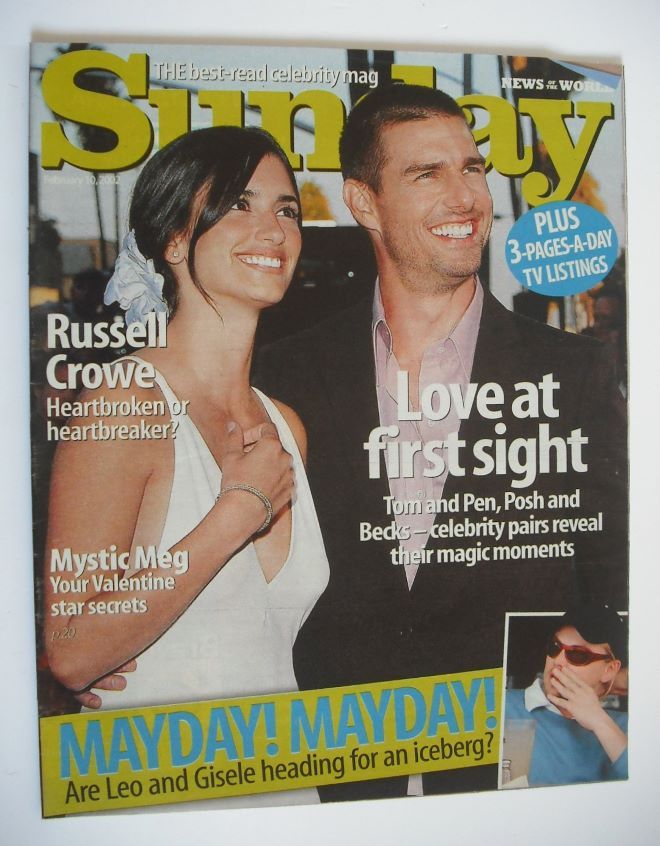 Sunday magazine - 10 February 2002 - Tom Cruise and Penelope Cruz cover