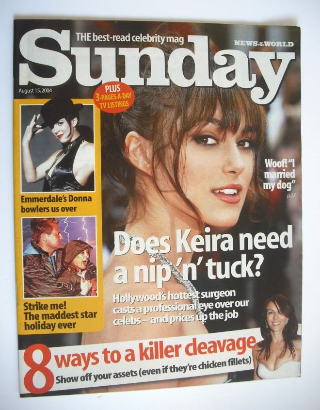 Sunday magazine - 15 August 2004 - Keira Knightley cover