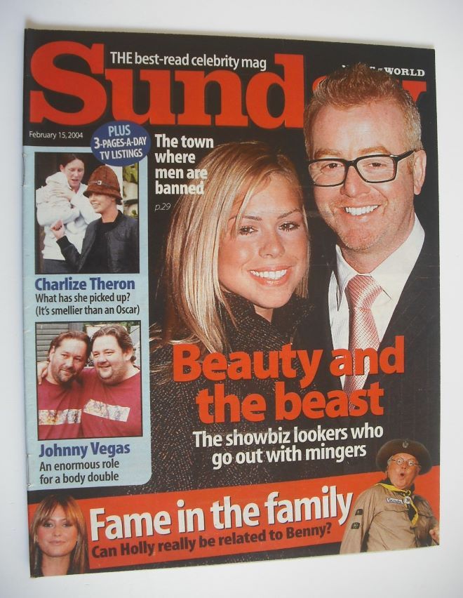Sunday magazine - 15 February 2004 - Chris Evans and Billie Piper cover