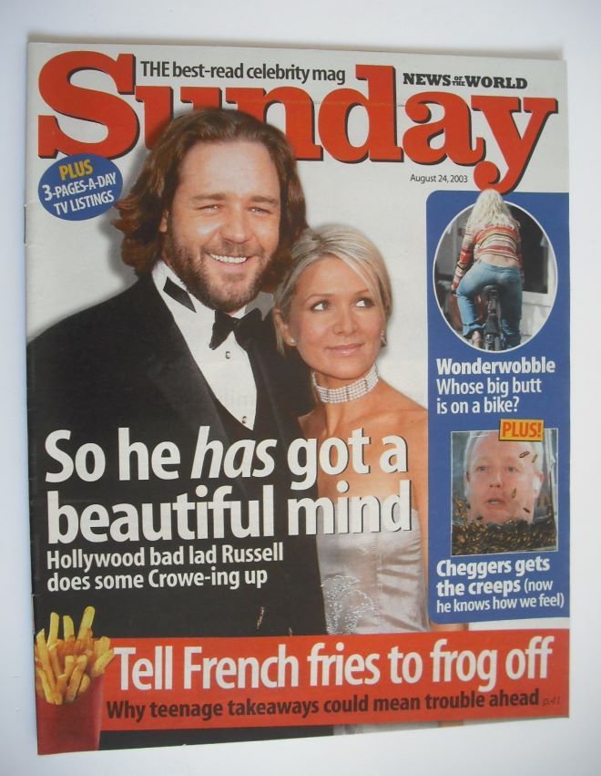Sunday magazine - 24 August 2003 - Russell Crowe cover