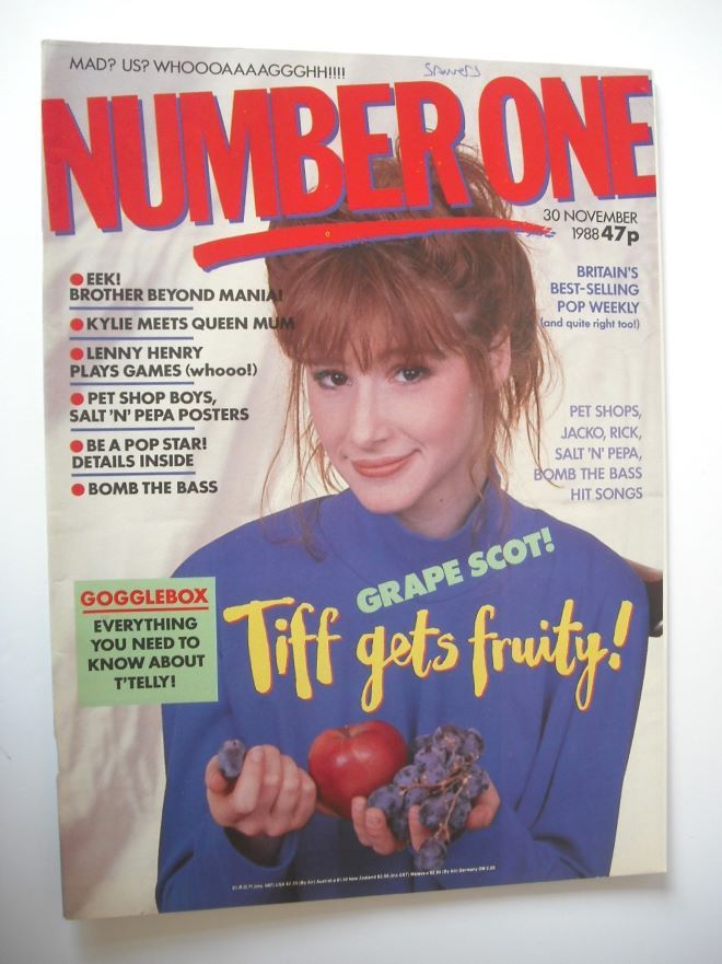 NUMBER ONE Magazine - Tiffany cover (30 November 1988)