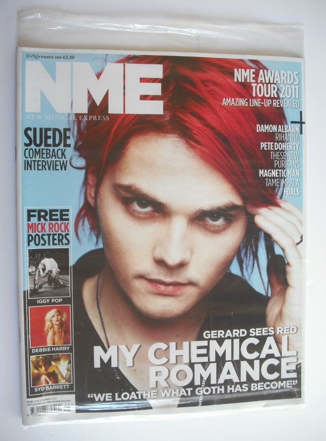 NME magazine - Gerard Way cover (13 November 2010)