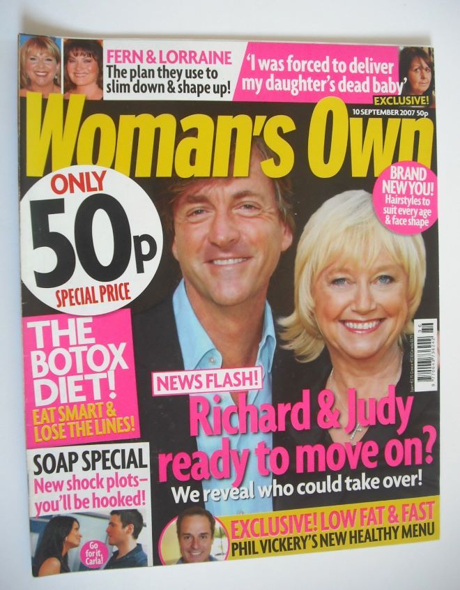 Woman's Own magazine - 10 September 2007 - Richard Madeley and Judy Finnigan cover