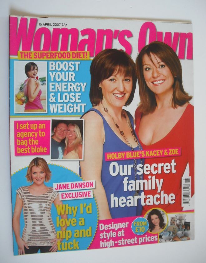 Woman's Own magazine - 16 April 2007 - Kacey Ainsworth and Zoe Lucker cover