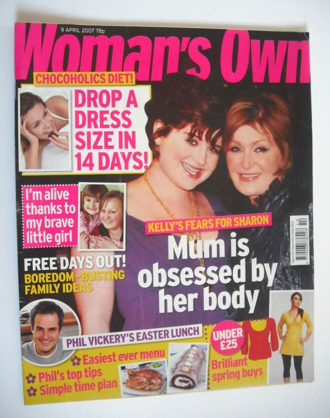 Woman's Own magazine - 9 April 2007 - Kelly and Sharon Osbourne cover