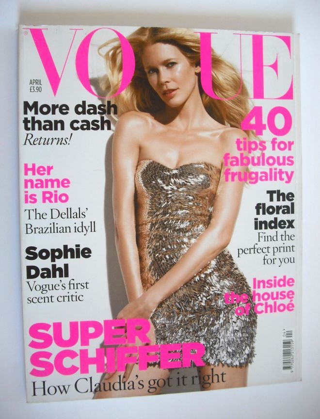 <!--2009-04-->British Vogue magazine - April 2009 - Claudia Schiffer cover