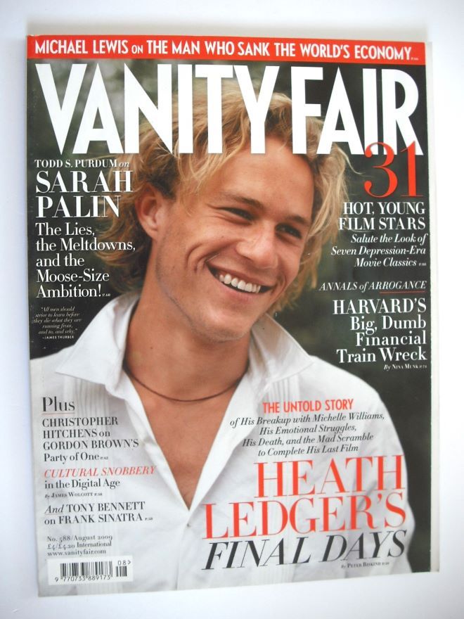 Vanity Fair magazine - Heath Ledger cover (August 2009)