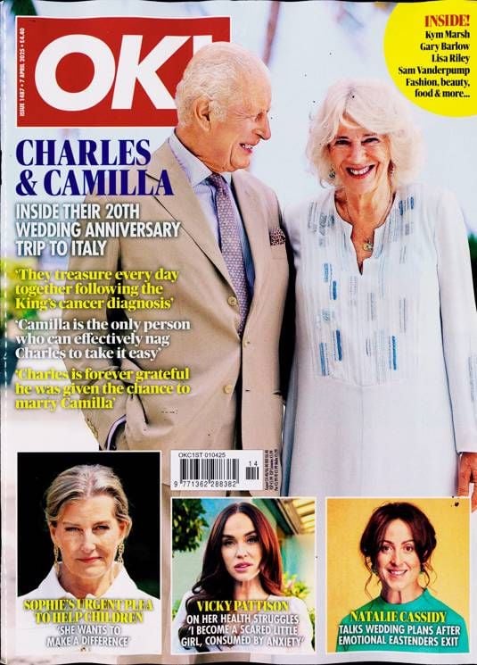 OK! magazine - King Charles and Queen Camilla cover (7 April 2025 - Issue 1487)