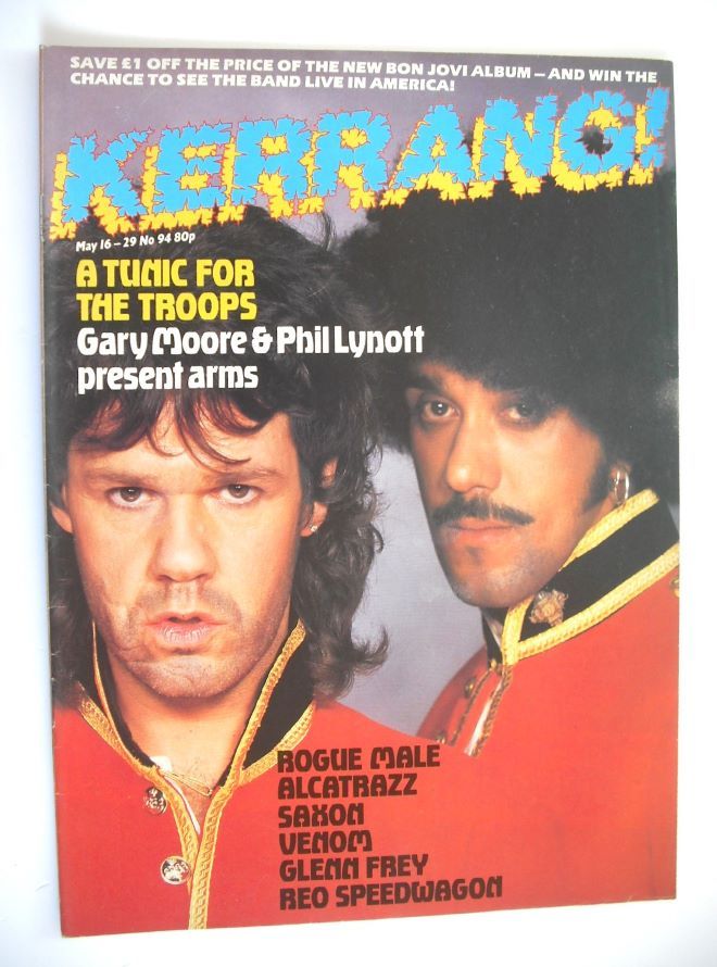 Kerrang magazine - Gary Moore and Phil Lynott cover (16-29 May 1985 - Issue 94)