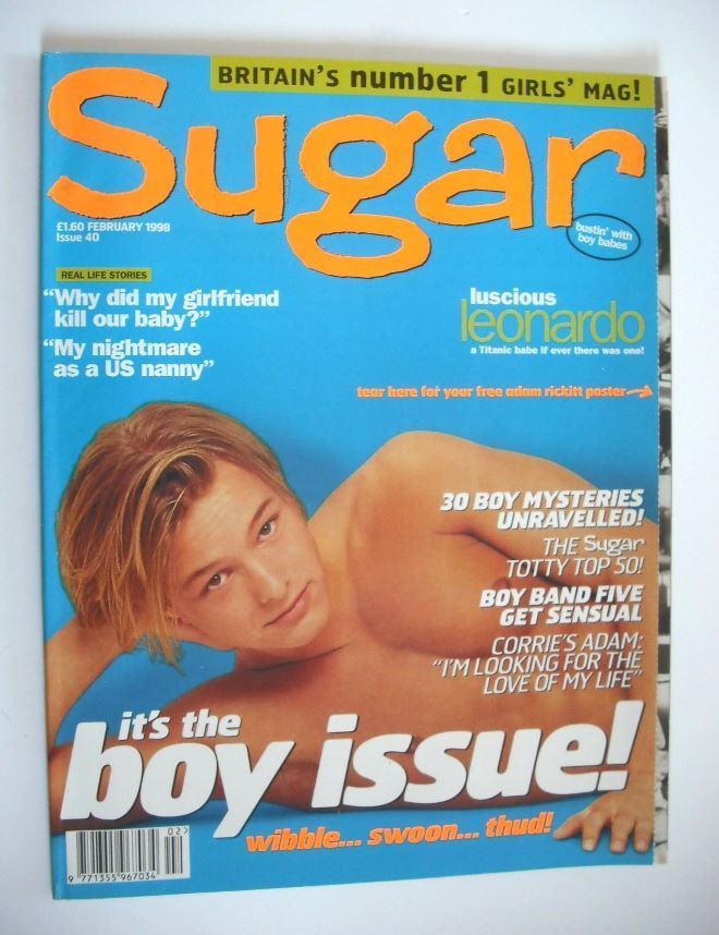 Sugar magazine - Adam Rickitt cover (February 1998 - Issue 40)